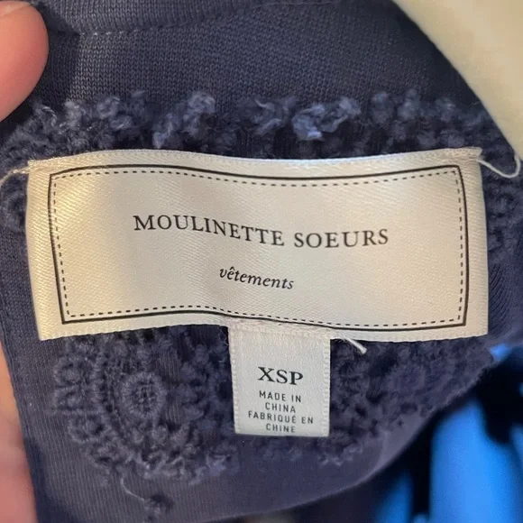 Anthropologie Moulinette Soeurs Eremita Blue Wide Leg Jumpsuit - Picture 5 of 5